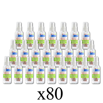 Case - All Clean 60 mL Spray Bottle Sanitizer - Case of 80 Bottles-Western Mask and Protective Equipment Inc