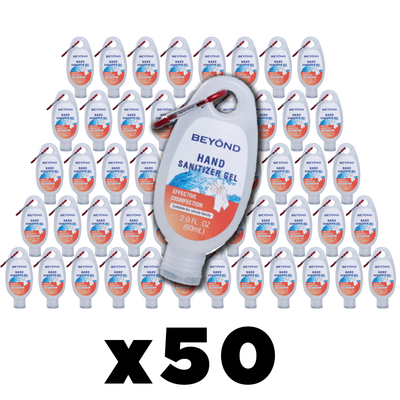 Case - Beyond Hand Sanitizer 60 mL Keyfobs - 50 Bottles per Case-Western Mask and Protective Equipment Inc
